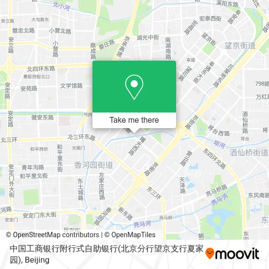 中国工商银行附行式自助银行(北京分行望京支行夏家园) map