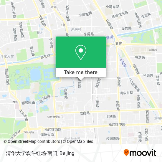 清华大学欢斗红场-南门 map