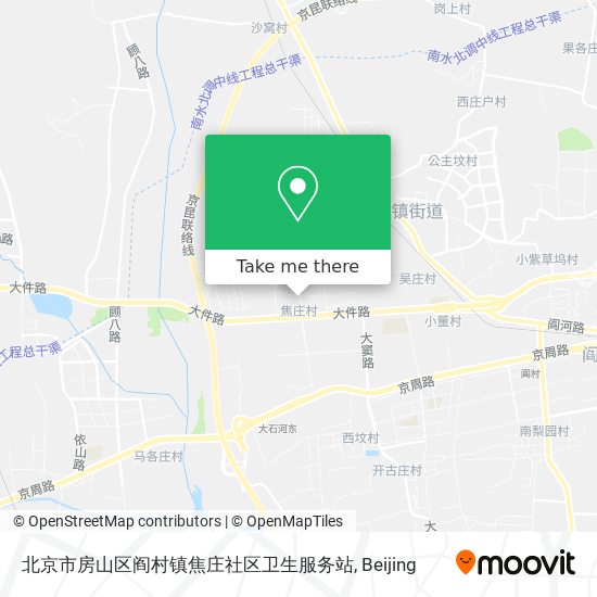 北京市房山区阎村镇焦庄社区卫生服务站 map
