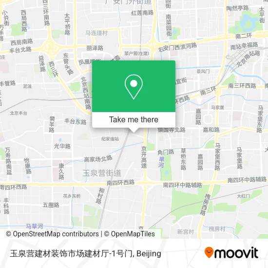 玉泉营建材装饰市场建材厅-1号门 map