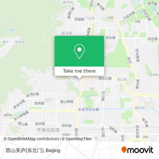 西山美庐(东北门) map
