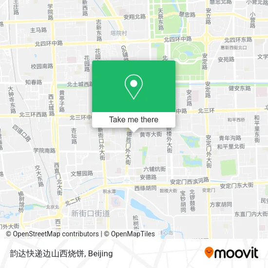 韵达快递边山西烧饼 map