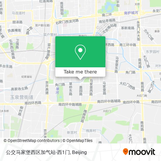公交马家堡西区加气站-西1门 map