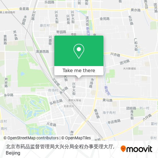 北京市药品监督管理局大兴分局全程办事受理大厅 map