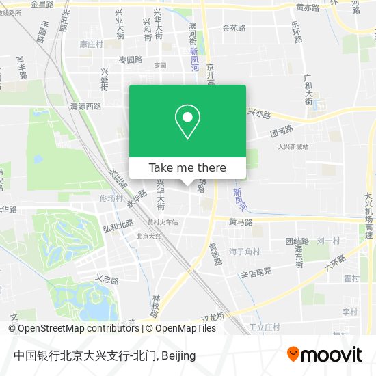 中国银行北京大兴支行-北门 map