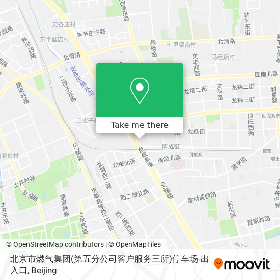 北京市燃气集团(第五分公司客户服务三所)停车场-出入口 map