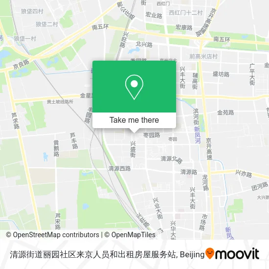 清源街道丽园社区来京人员和出租房屋服务站 map
