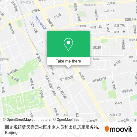 回龙观镇蓝天嘉园社区来京人员和出租房屋服务站 map