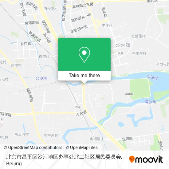 北京市昌平区沙河地区办事处北二社区居民委员会 map