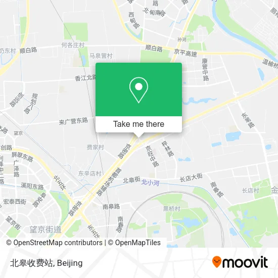 北皋收费站 map