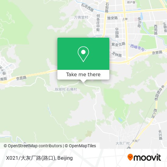 X021/大灰厂路(路口) map
