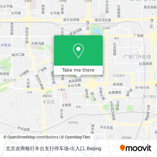 北京农商银行丰台支行停车场-出入口 map