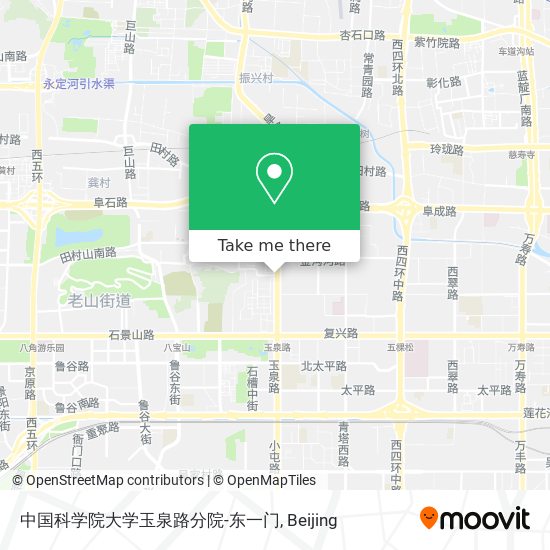 中国科学院大学玉泉路分院-东一门 map