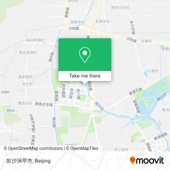 前沙涧早市 map