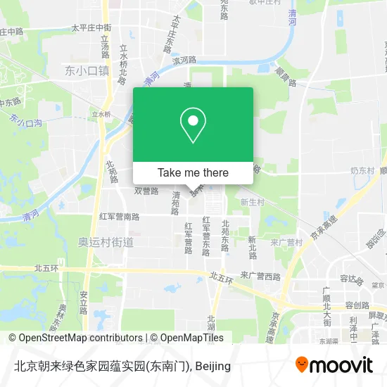 北京朝来绿色家园蕴实园(东南门) map