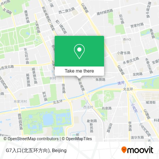 G7入口(北五环方向) map