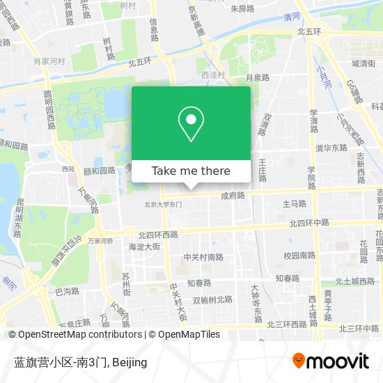 蓝旗营小区-南3门 map