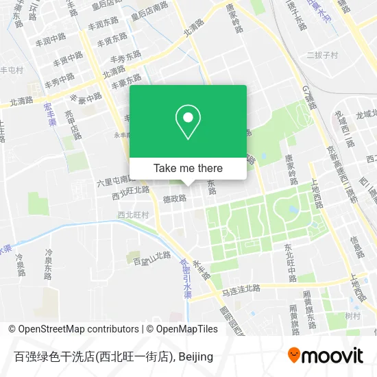百强绿色干洗店(西北旺一街店) map