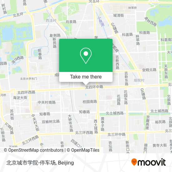 北京城市学院-停车场 map