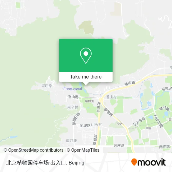 北京植物园停车场-出入口 map