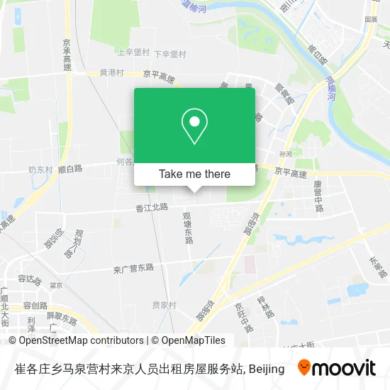崔各庄乡马泉营村来京人员出租房屋服务站 map