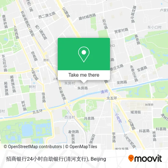 招商银行24小时自助银行(清河支行) map