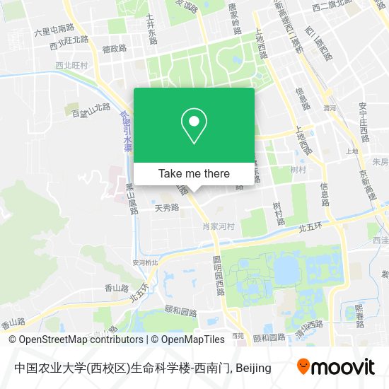 中国农业大学(西校区)生命科学楼-西南门 map
