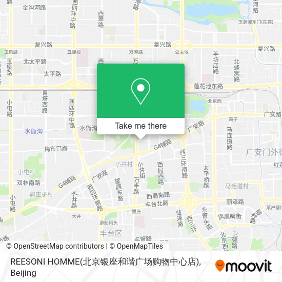 REESONI HOMME(北京银座和谐广场购物中心店) map