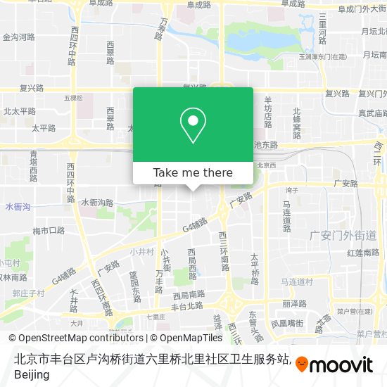北京市丰台区卢沟桥街道六里桥北里社区卫生服务站 map