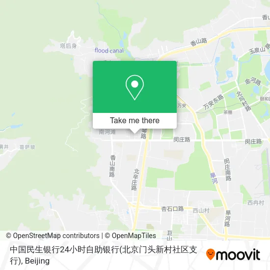 中国民生银行24小时自助银行(北京门头新村社区支行) map