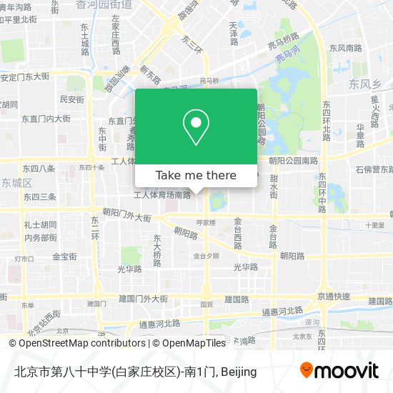 北京市第八十中学(白家庄校区)-南1门 map