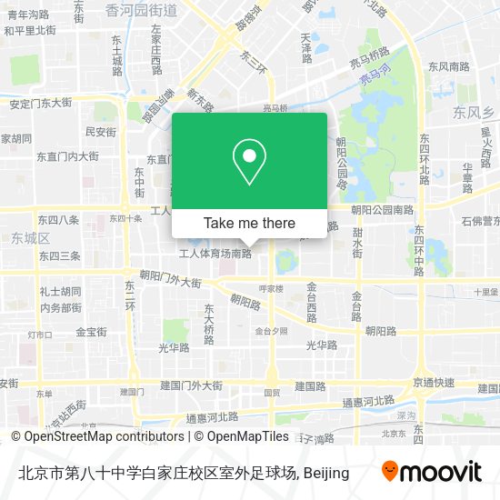 北京市第八十中学白家庄校区室外足球场 map
