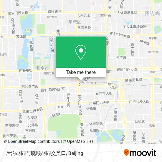 后沟胡同与晓顺胡同交叉口 map