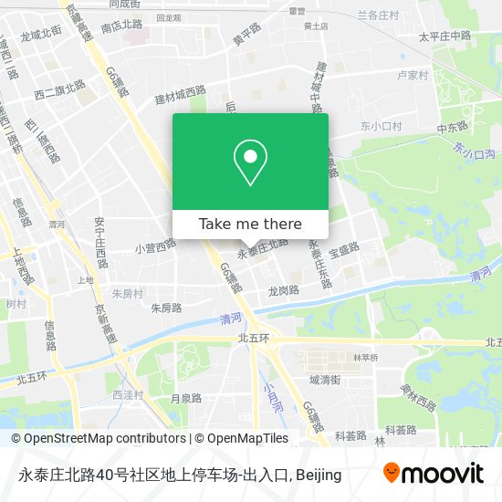 永泰庄北路40号社区地上停车场-出入口 map