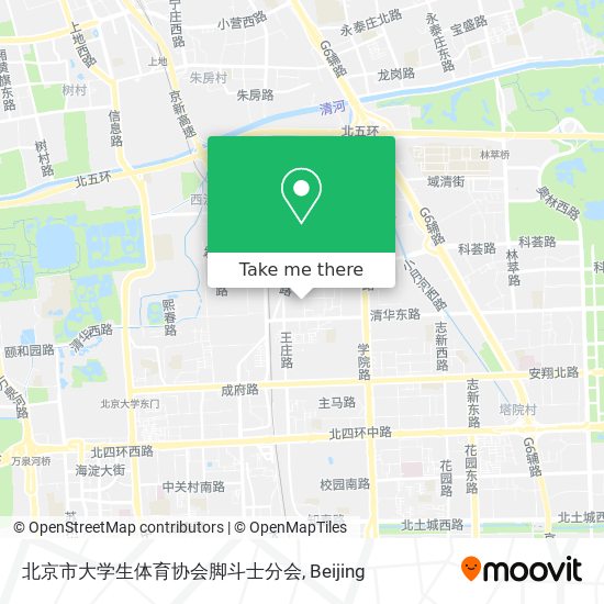 北京市大学生体育协会脚斗士分会 map