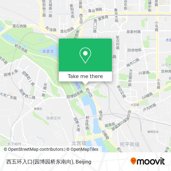 西五环入口(园博园桥东南向) map