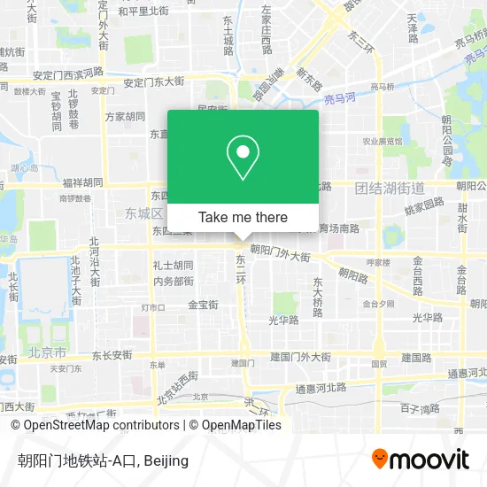 朝阳门地铁站-A口 map