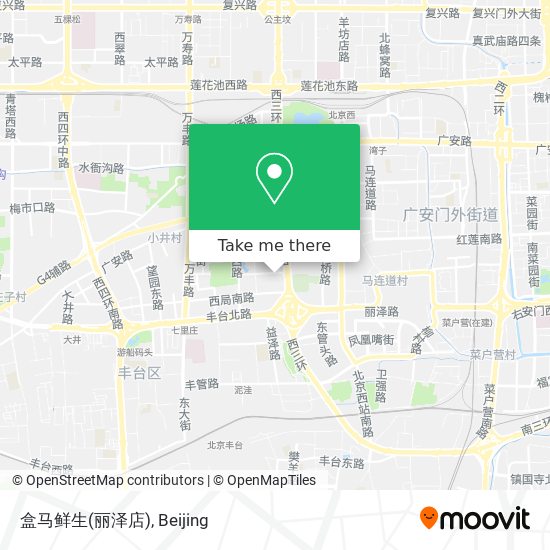 盒马鲜生(丽泽店) map