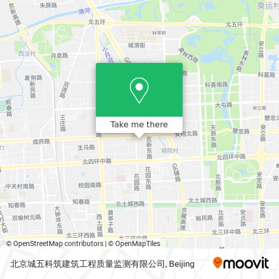 北京城五科筑建筑工程质量监测有限公司 map
