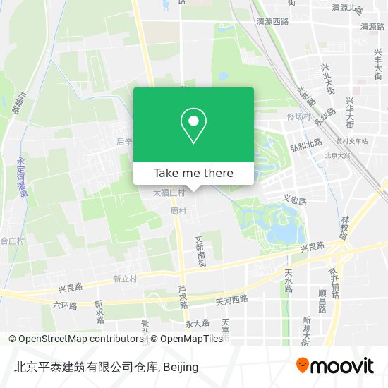 北京平泰建筑有限公司仓库 map
