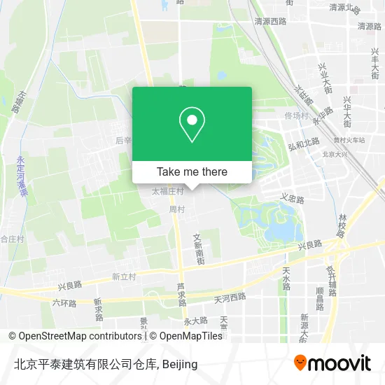 北京平泰建筑有限公司仓库 map