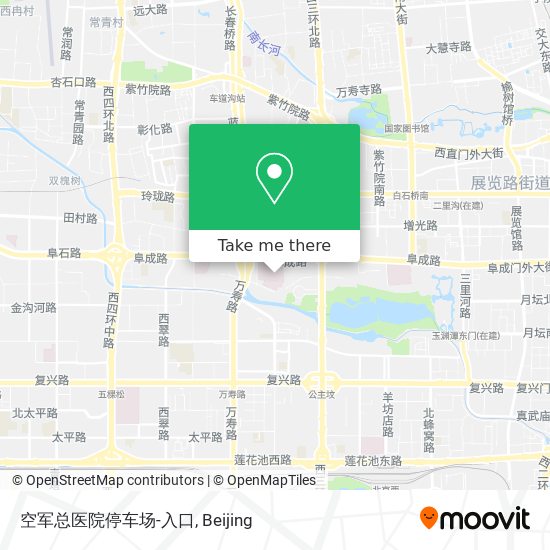 空军总医院停车场-入口 map