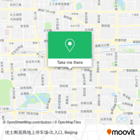 优士阁底商地上停车场-出入口 map