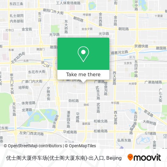 优士阁大厦停车场(优士阁大厦东南)-出入口 map