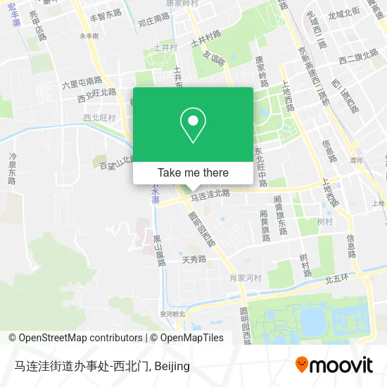 马连洼街道办事处-西北门 map
