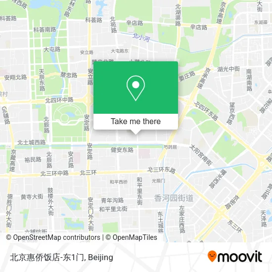 北京惠侨饭店-东1门 map