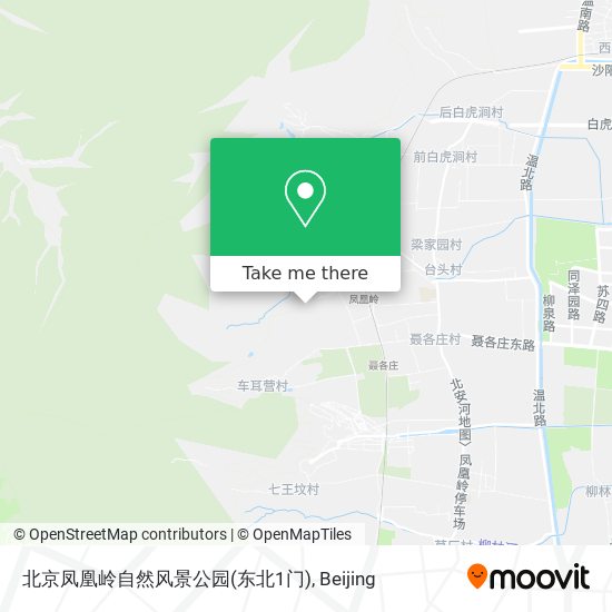 北京凤凰岭自然风景公园(东北1门) map