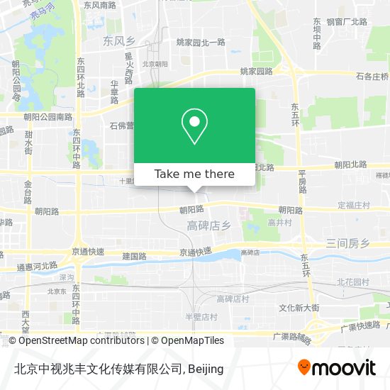 北京中视兆丰文化传媒有限公司 map