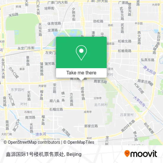 鑫源国际1号楼机票售票处 map
