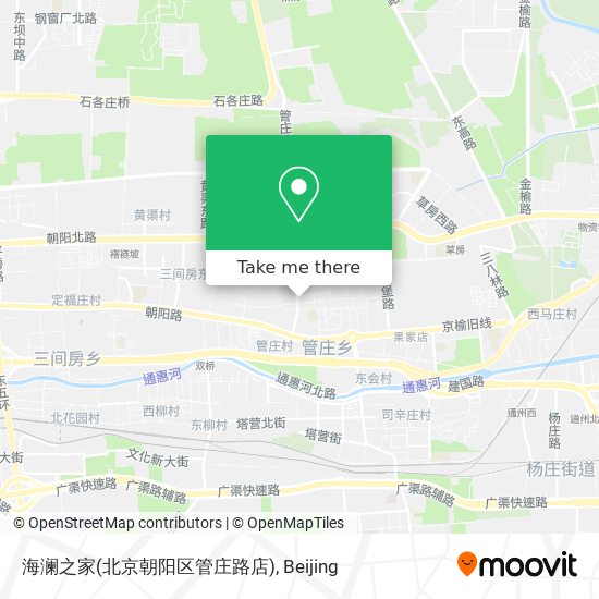 海澜之家(北京朝阳区管庄路店) map